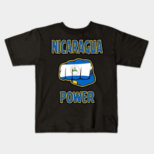 Nicaragua Power, Nicaraguan Fist, Nicaragua Flag, Nicaragua Kids T-Shirt